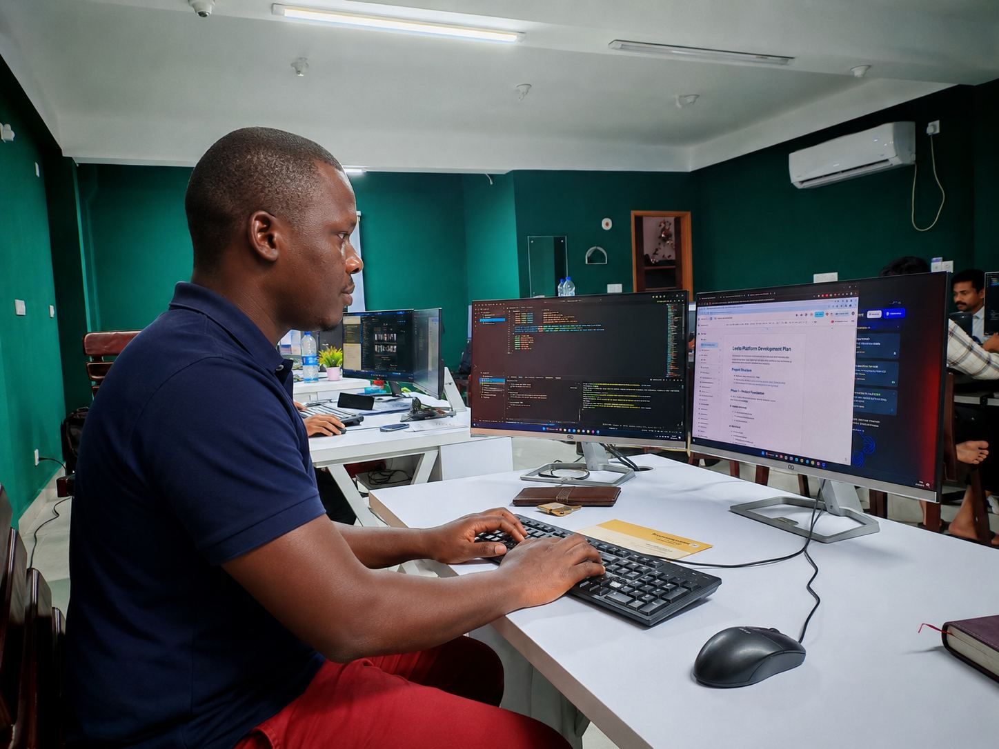 A Teknovara engineer building a business system