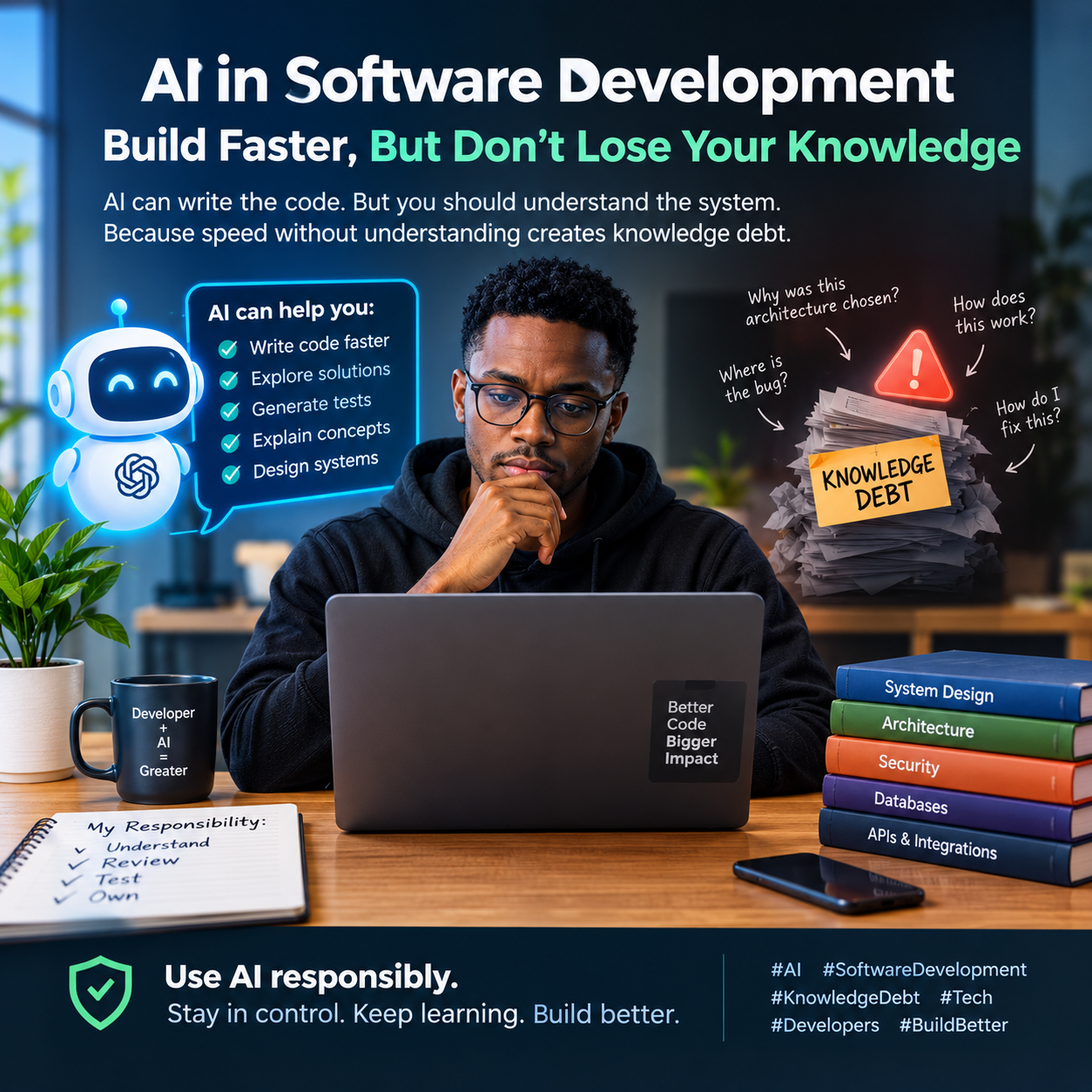 AI in Software Development: How Developers Can Avoid Knowledge Debt